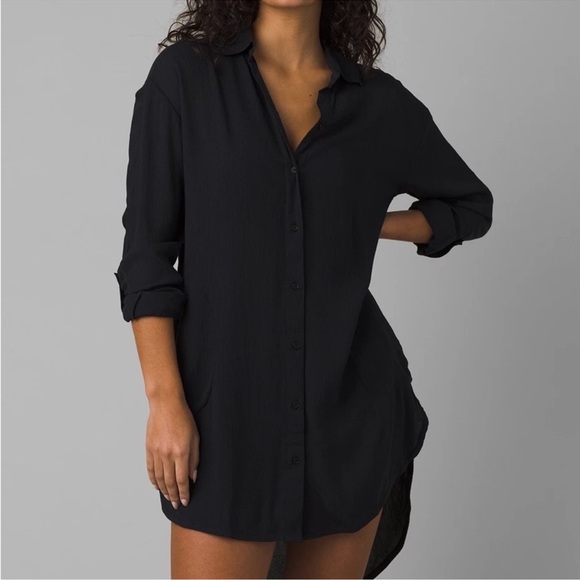 Prana Other - Prana Scheena Black Gauze Tunic Swim Coverup Size Medium